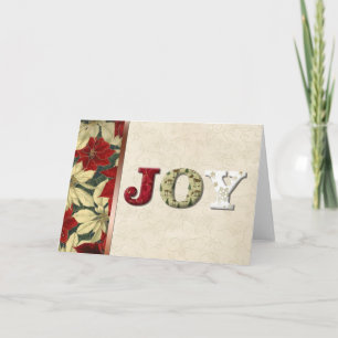 Tissu de Noël JOY Carte de vœux de fêtes