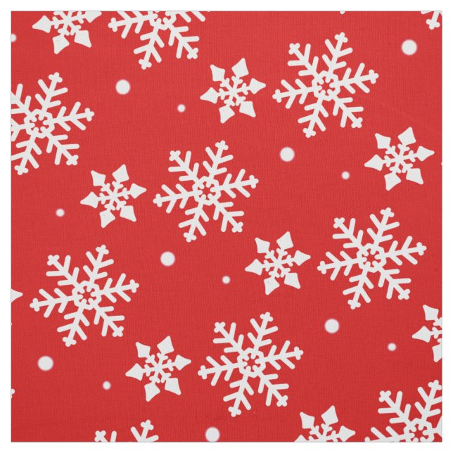 Tissu de Noël Tissus de flocon de neige sur mesure (Échantillon)