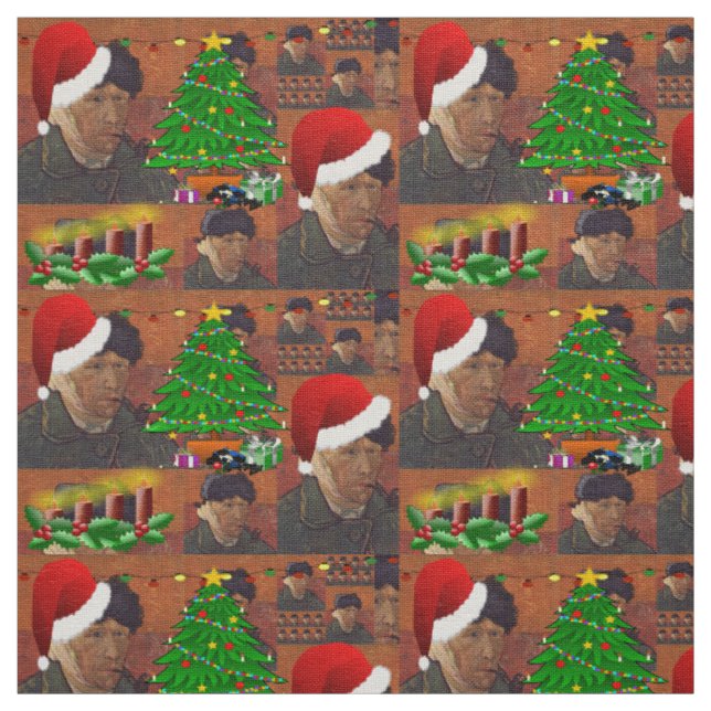 tissu de noël van gogh (Échantillon)