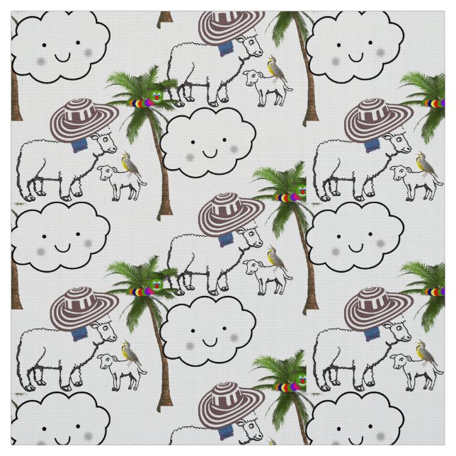 Tissu de palmiers à moutons (Échantillon)