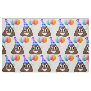 Tissu de partie de dunette d'anniversaire d'Emoji