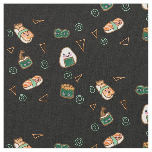 Tissu de partie de sushi de Kawaii (Fermer)