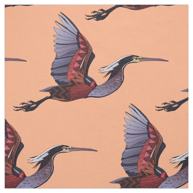 Tissu de pêche d'agami héron (Échantillon)