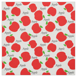 Tissu de pépinière motif aux pommes rouges