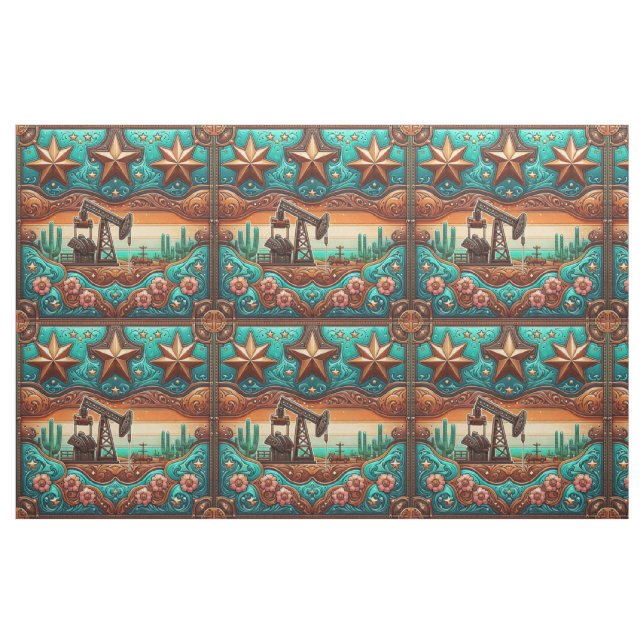 Tissu de perçage et de prise de gaz d'huile (Fat Quarter)