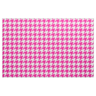 Tissu de pied-de-poule de roses indien et de blanc