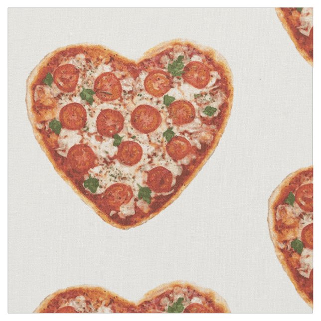 tissu de pizza en forme de coeur (Fermer)