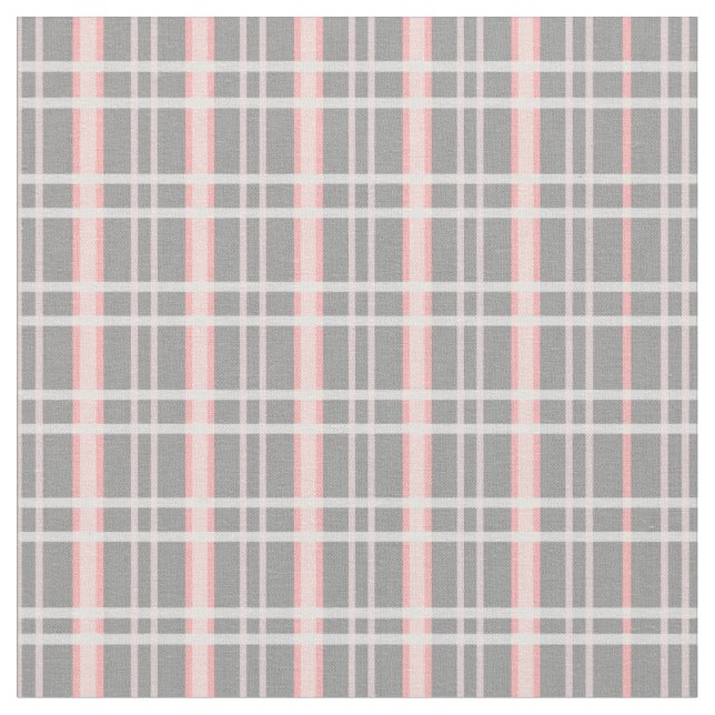 Tissu de plaid rose et gris (Fermer)