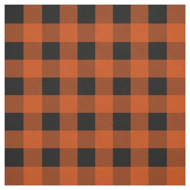 Tissu de plaid sur le bison orange foncé (Échantillon)