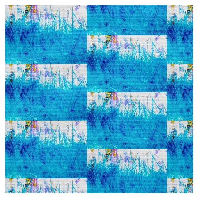 Tissu de prairie de laiton bleu (Échantillon)
