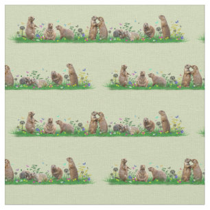 Tissu de pré de chien de prairie (vert clair)