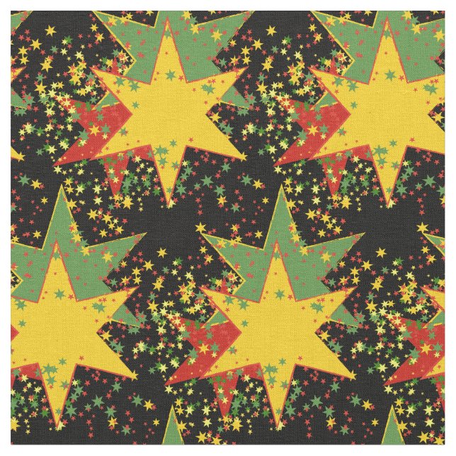 Tissu de Rasta Starburst dans les couleurs de (Fermer)