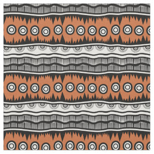 Tissu de rayures Brown géographiques indiennes
