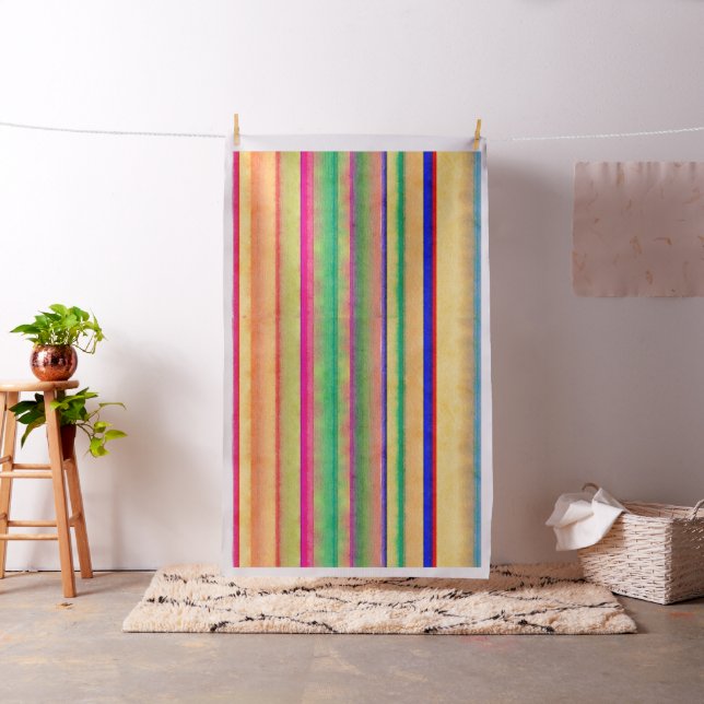 Tissu de rayures d'aquarelle brillante (In Situ)
