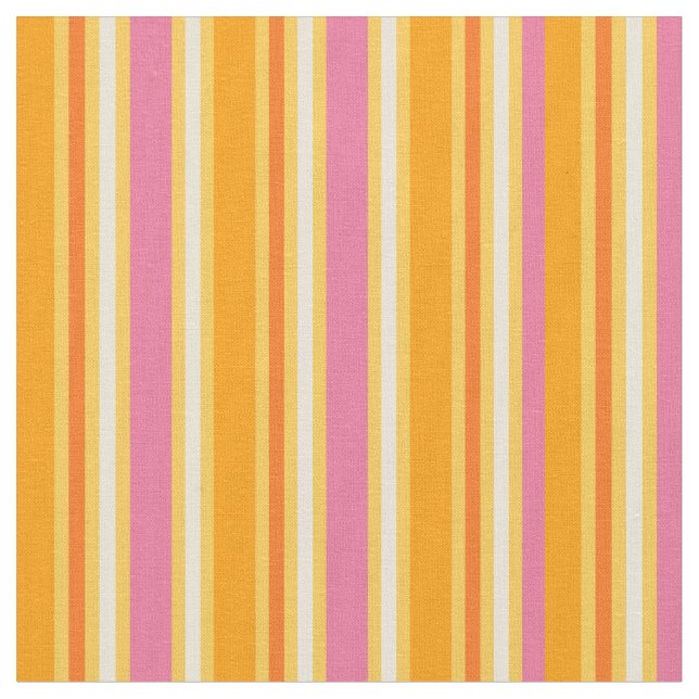 Tissu de rayures de roses indien et d'orange de (Fermer)
