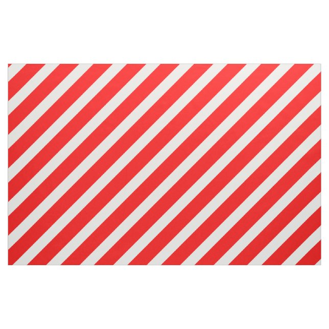 Tissu de rayures de Sucre de canne rouge et blanc (Fat Quarter)