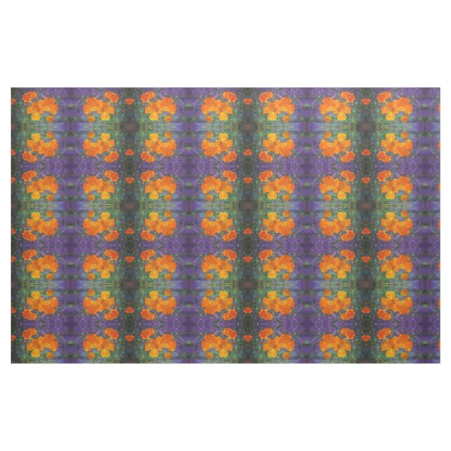 Tissu de réflexion de pavots de Californie (Fat Quarter)