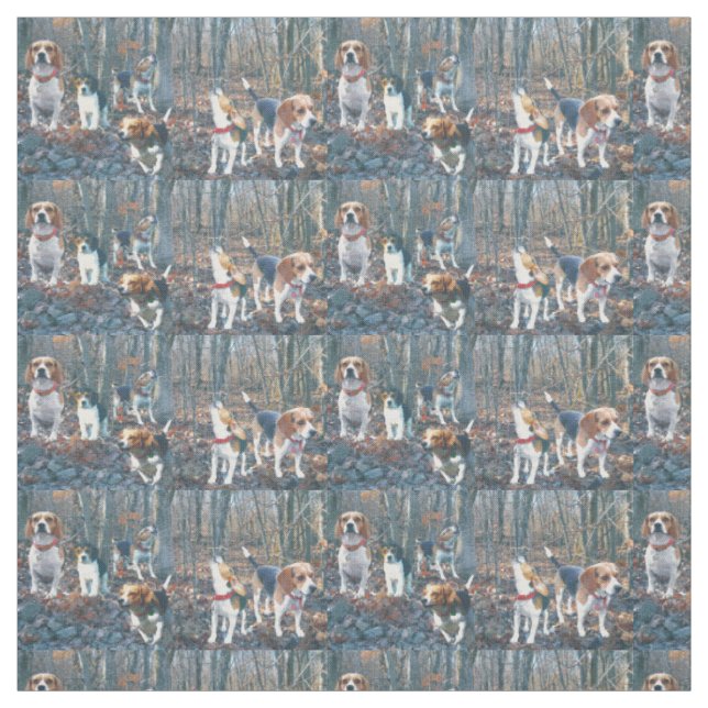 Tissu de région boisée de beagle à hurler environ (Échantillon)