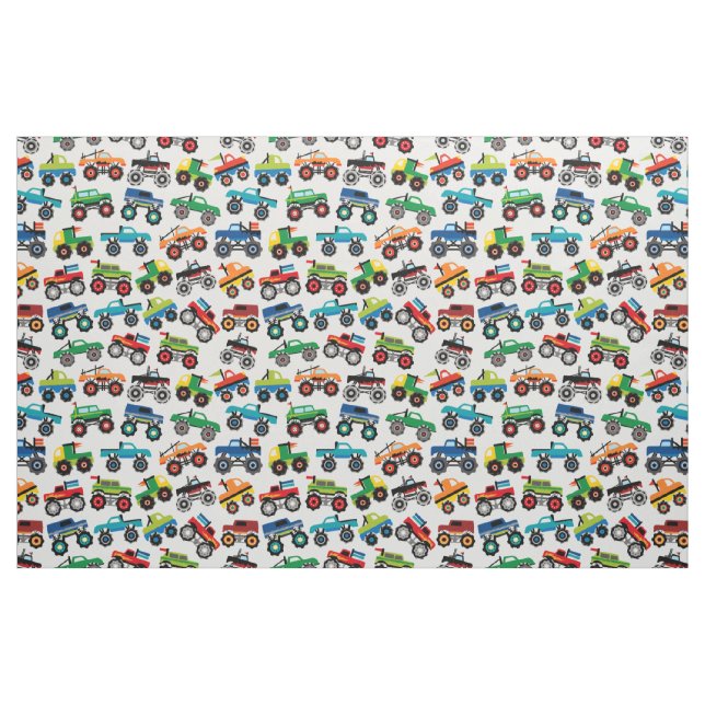 Tissu de répétition de camion Monster (Fat Quarter)