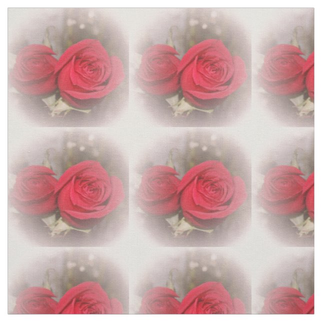 Tissu de roses rouges souples (Échantillon)