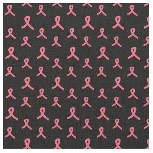 Tissu de ruban rose sur noir