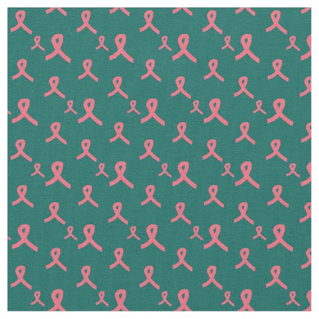 Tissu de ruban rose sur Turquoise (Fermer)