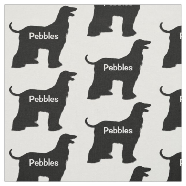 Tissu de silhouette de chien de chien afghan perso (Échantillon)