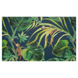 Tissu de singe de la jungle tropicale Vintage