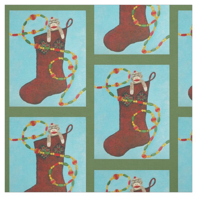 Tissu de singe de Noël (Échantillon)