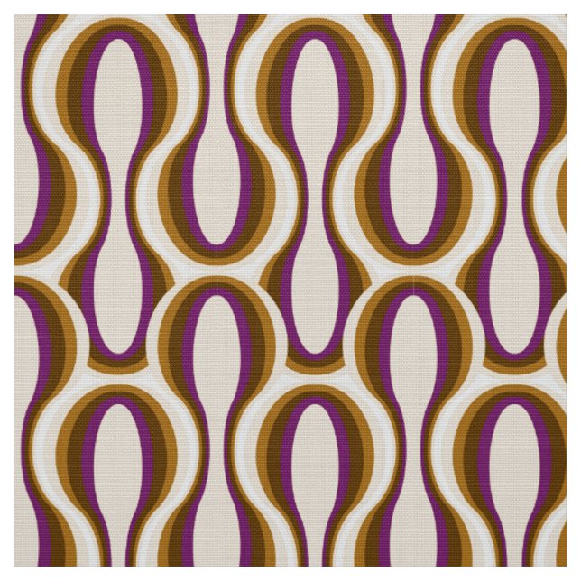 Tissu de style motif des années 60 rétro (Échantillon)