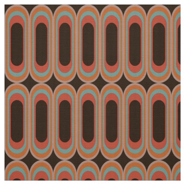 Tissu de style motif des années 60 rétro (Échantillon)