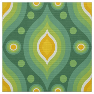 Tissu de style motif des années 60 rétro