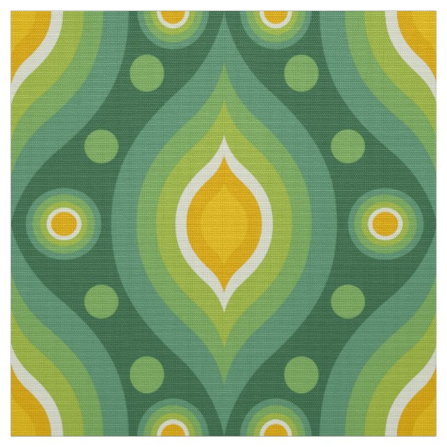 Tissu de style motif des années 60 rétro (Échantillon)