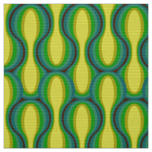Tissu de style motif des années 60 rétro
