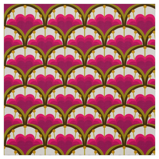 Tissu de style motif des années 60 rétro (Échantillon)