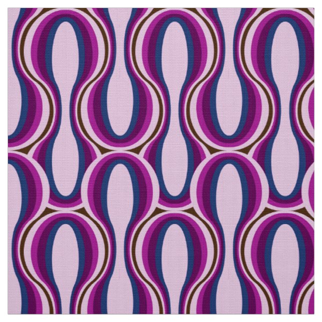 Tissu de style motif des années 60 rétro (Échantillon)