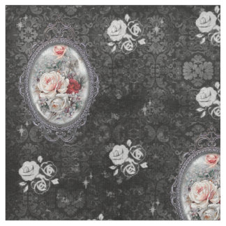 Tissu de style victorien gothique Cameo Rose