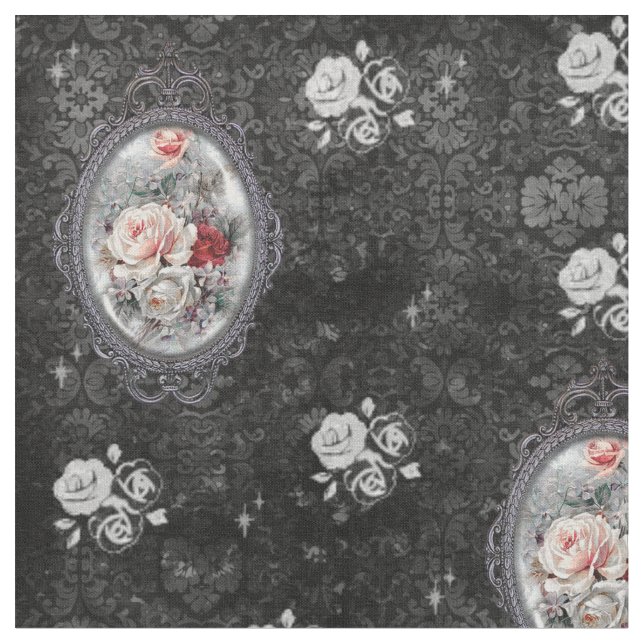 Tissu de style victorien gothique Cameo Rose (Fermer)