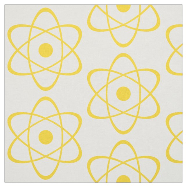 Tissu de symbole d'atom jaune (Échantillon)