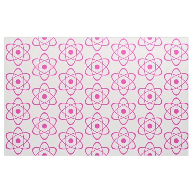 Tissu de symbole de l'atome rose (Fat Quarter)