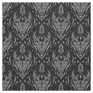Tissu de tête de cerf stylisé