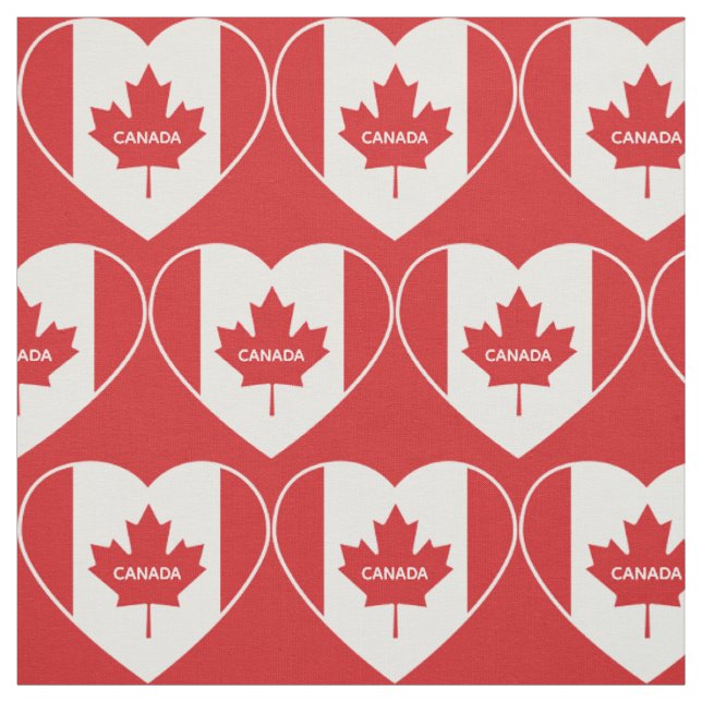 Tissu de texte personnalisé Canada Love (Échantillon)