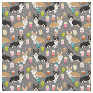 Tissu de thé de bulle de corgi - obscurité