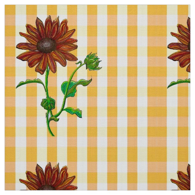 Tissu de verre de tournesol orange (Échantillon)