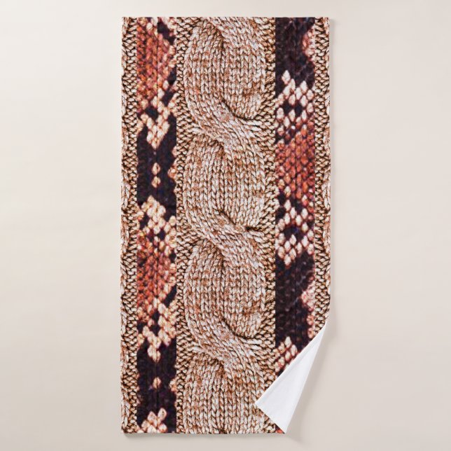 Tissu de vêtement, texture géométrique, serpent  (Serviette de bain)