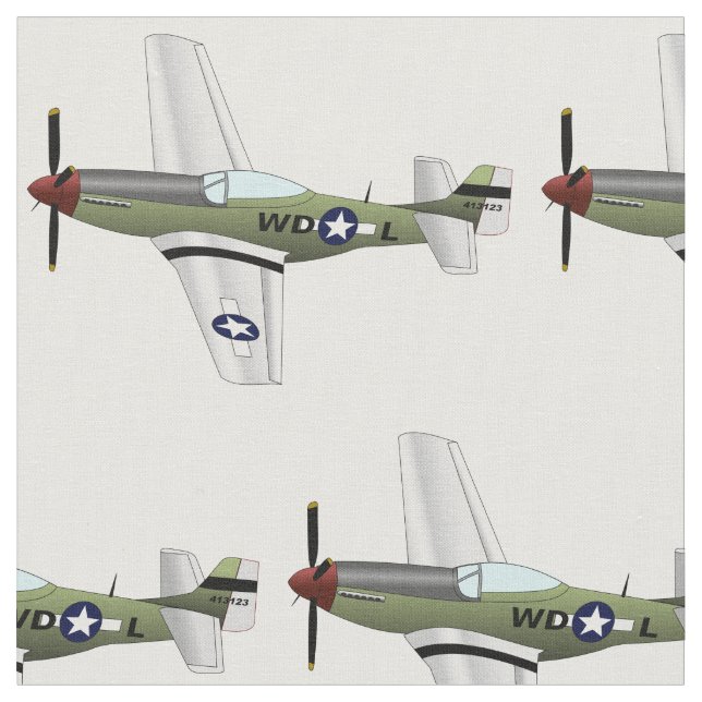 Tissu de Warbird de mustang (Fermer)