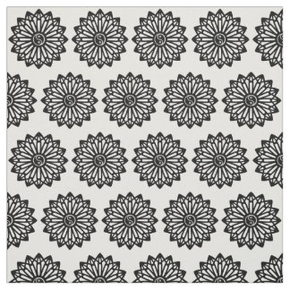 Tissu de Yin Yang - noir, blanc