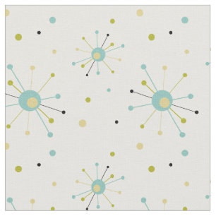 Tissu Début de l'ère atomique mi-siècle Motif moderne