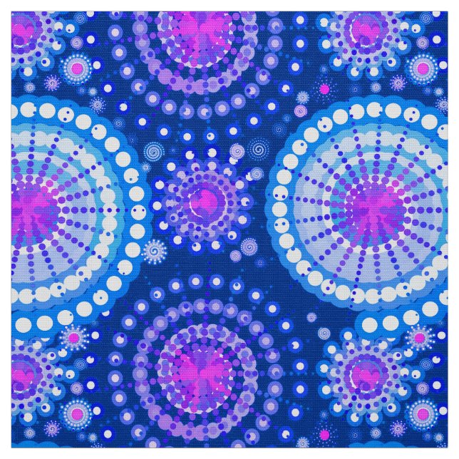 Tissu Déclenchement et épingles, bleu cobalt & blanc (Échantillon)