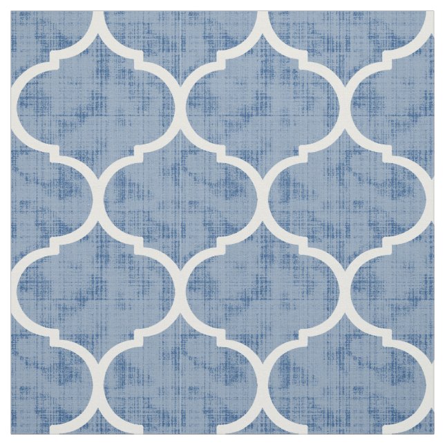Tissu Décor de maison de motif de tuile de Quatrefoil de (Échantillon)
